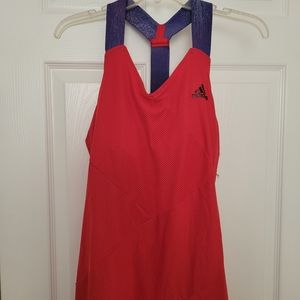 Adidas Primblue Y Tennis Dress in scarlet/black size Large